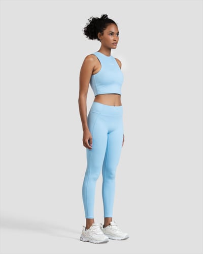 sleeveless activewear set - Sky Blue