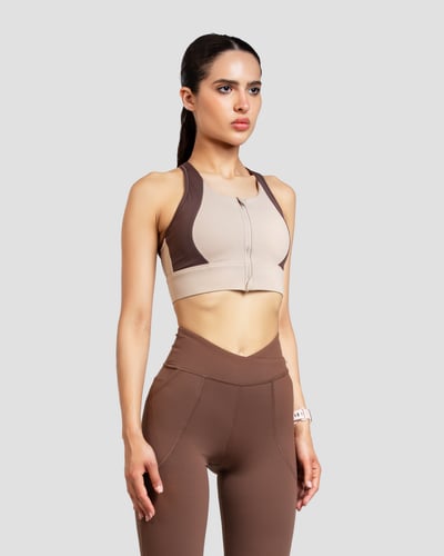 Crop Bra - Brown