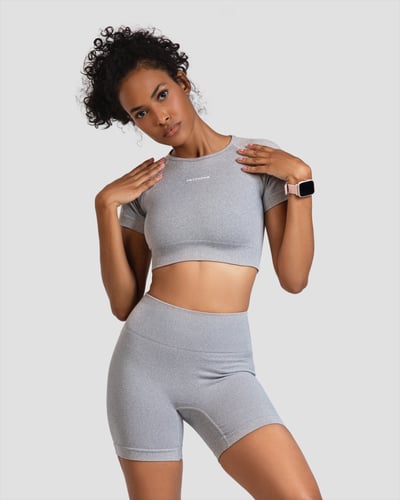 Piece Seamless Workout Set - Grey