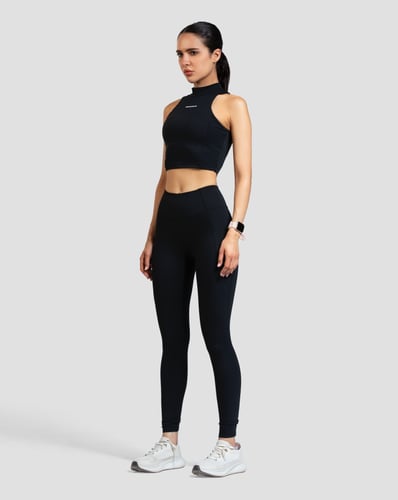 sleeveless activewear set - Black