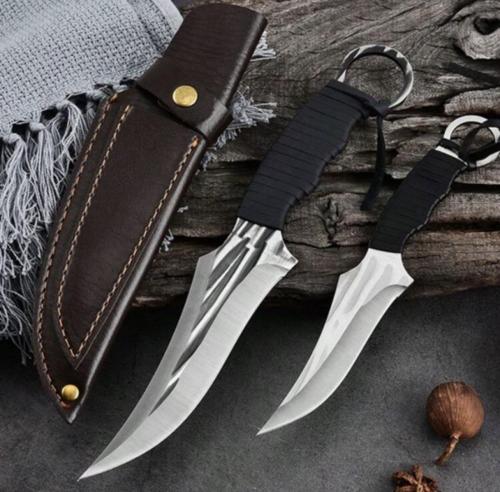 مجموعة سكاكين مقبض من الفولاذ المقاوم للصدأ