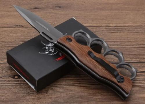 سكين رنق مقبض خشبي