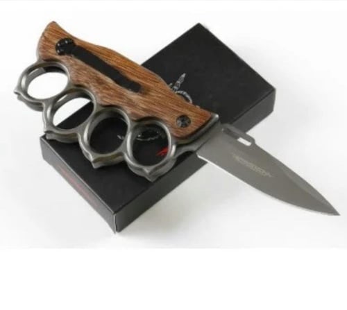 سكين رنق مقبض خشبي