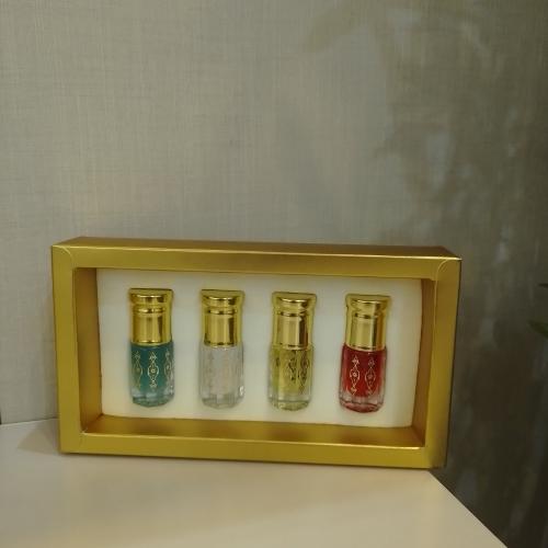 بكج مكون من2مسك و2مخلط دهن عود حجم ربع توله