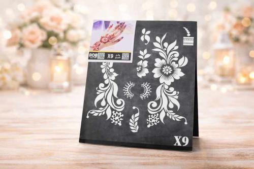 استيكر حناء X9 – نقش تراثي أنيق | ركن الحلوى الشعب...