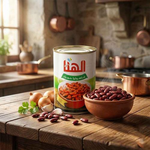 فاصولياء الهناء حمراء كرتون معلبة - 400 جم * 24 عل...