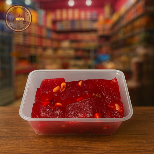 حلوى حمراء بالوز والهيل