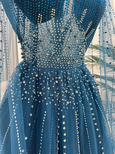 فستان سهره لون انيق راقي خامه شيفون جورجيت عل تل +...