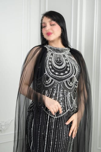 فستان سهره راقي لون انيق قماش شك سهره