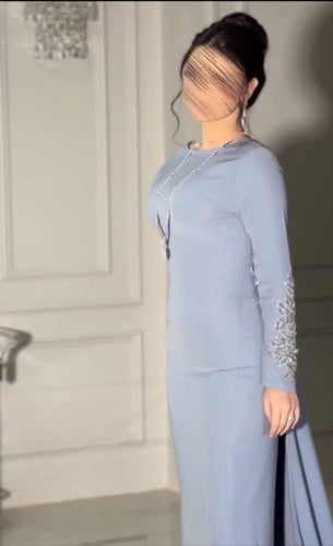 فستان سهره لون راقي قماش كريب استرتش