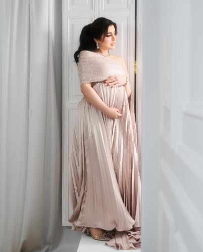 فستان حوامل سهره راقي خامة: تفته كسرات أصلي