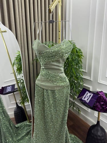 فستان صدر ميكادو كلفة تطريز ولول