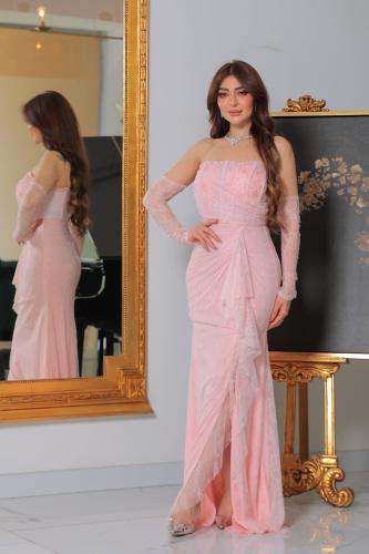 فستان دانتيل فخم وراقي