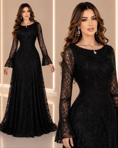 فستان سهره راقي طويل خامه راقيه