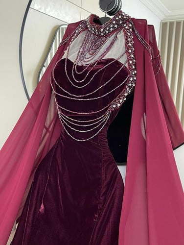 فستان سهره راقي لون انيق قماش مخمل