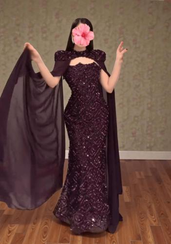 فستان سهره راقي لون انيق قماش راقي