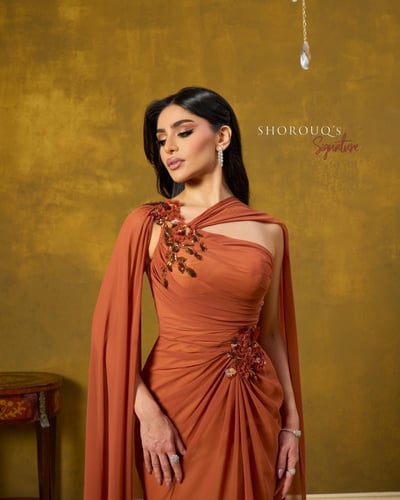 فستان سهره لون انيق راقي خامه جورجيت