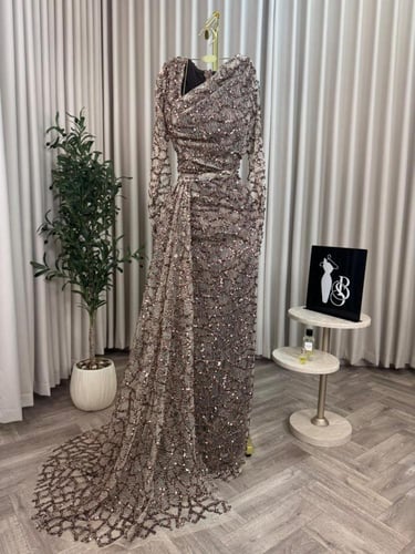 فستان سهره لون راقي خامه نوع شك يدوي راقي مبطن تفت...