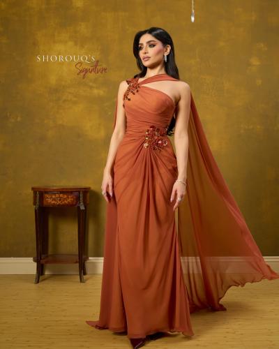 فستان سهره لون انيق راقي خامه جورجيت