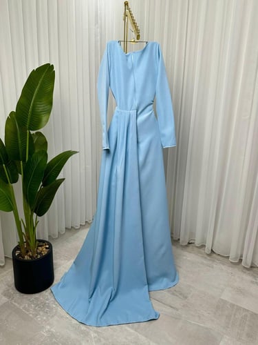 فستان سهره ناعم جديد خامه كريب استرتش