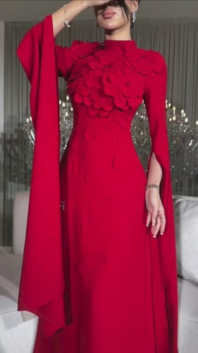 فستان سهره لون انيق راقي خامه كريب استرتش