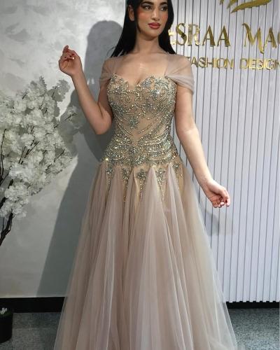 فستان ملكه سهره لون انيق خامه قماش سهره