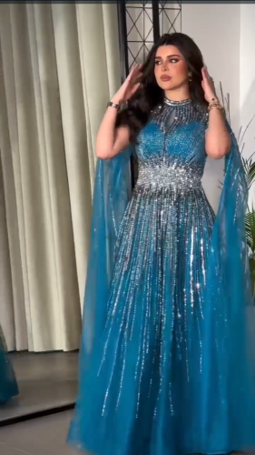 فستان سهره لون انيق راقي خامه شيفون جورجيت عل تل +...