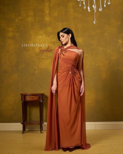 فستان سهره لون انيق راقي خامه جورجيت