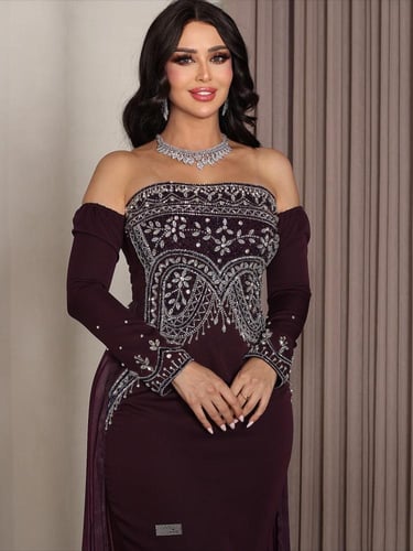 فستان سهره لون راقي خامه باربي .. كرنكل بليبيا تطر...