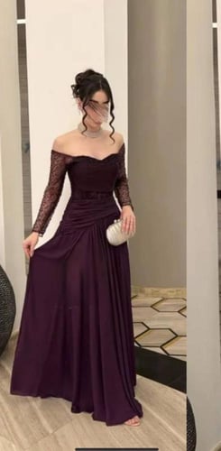 فستان سهره لون راقي خامه شيفون جورجيت عل بطانه