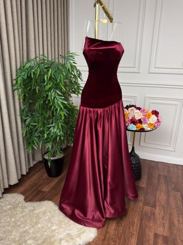 فستان سهره راقي خامه مخمل +تفته