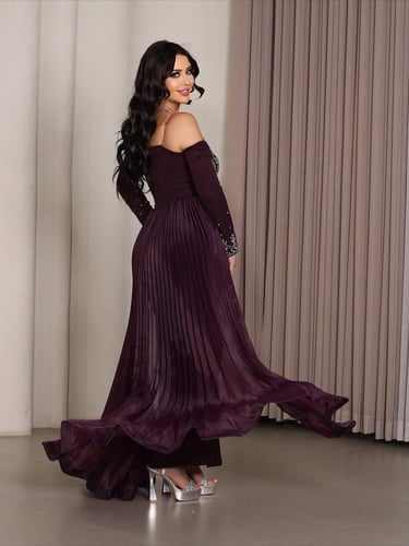 فستان سهره لون راقي خامه باربي .. كرنكل بليبيا تطر...