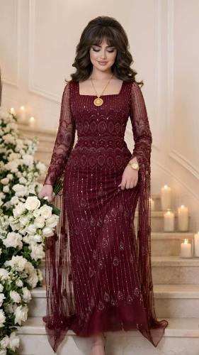 فستان سهره راقي طويل الخامة راقية