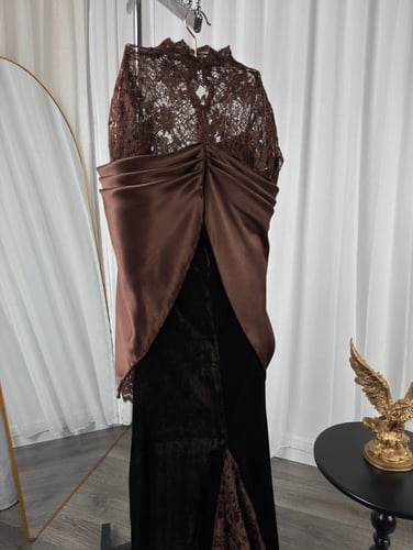 فستان شتوي سهره راقي لون انيق خامه مخمل