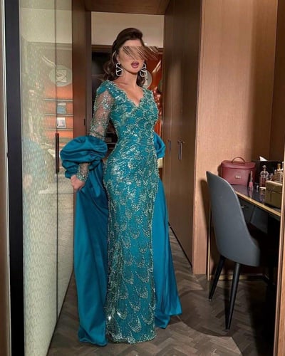 فستان شتوي سهره راقي لون انيق قماش تل خرز عل بطانه...