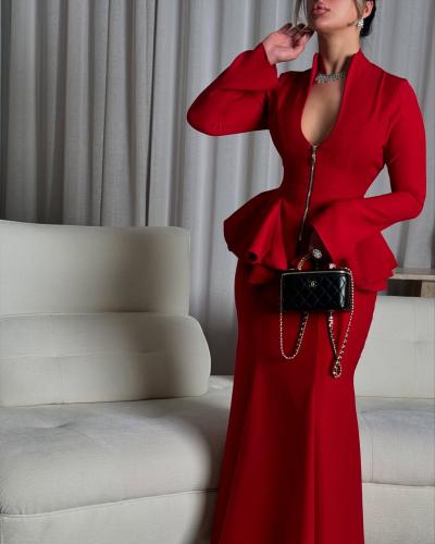 فستان سهره انيق خامه كريب استرتش