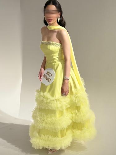 فستان سهره لون انيق راقي خامه باربي عل شيفون