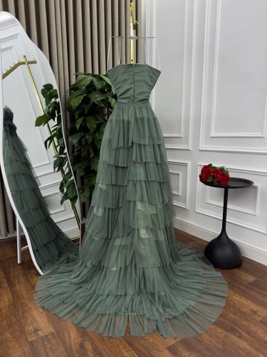 فستان سهره لون انيق راقي خامه شيفون