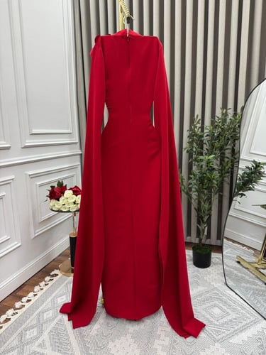 فستان سهره لون انيق راقي خامه كريب استرتش