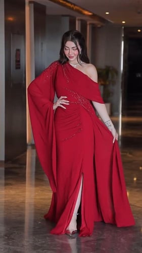 فستان سهره راقي خامه كريب استرتش