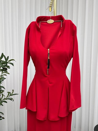 فستان سهره انيق خامه كريب استرتش