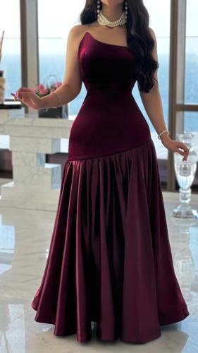 فستان شتوي راقي خامه نوع القماش : جوخ +ميكادو