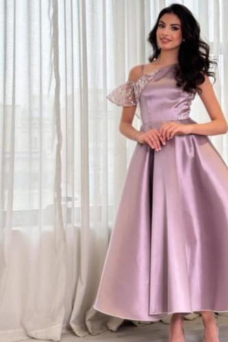 فستان سهره لون انيق راقي خامه ميكادو +ورد