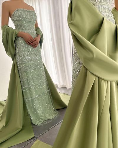 فستان سهره الخامه :تطريز يدوي الذيل تفته راقي متوف...