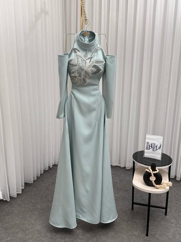 فستان سهره خامه كريب استرتش