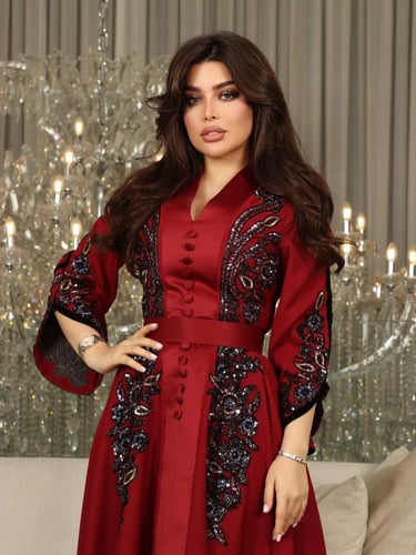 الأنيق وصل راقي لون انيق خامه ميكادو +تطريز يدوي ر...