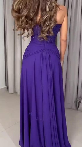 فستان سهره لون انيق راقي خامه خامه شيفون جورجيت +ب...