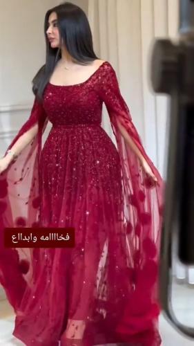 فستان سهره راقي لون انيق قماش تل عل بطانه باربي