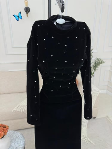 فستان شتوي سهره راقي خامه جوخ