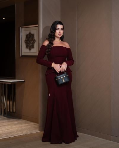 فستان سهره لون راقي خامه كريب استرتش